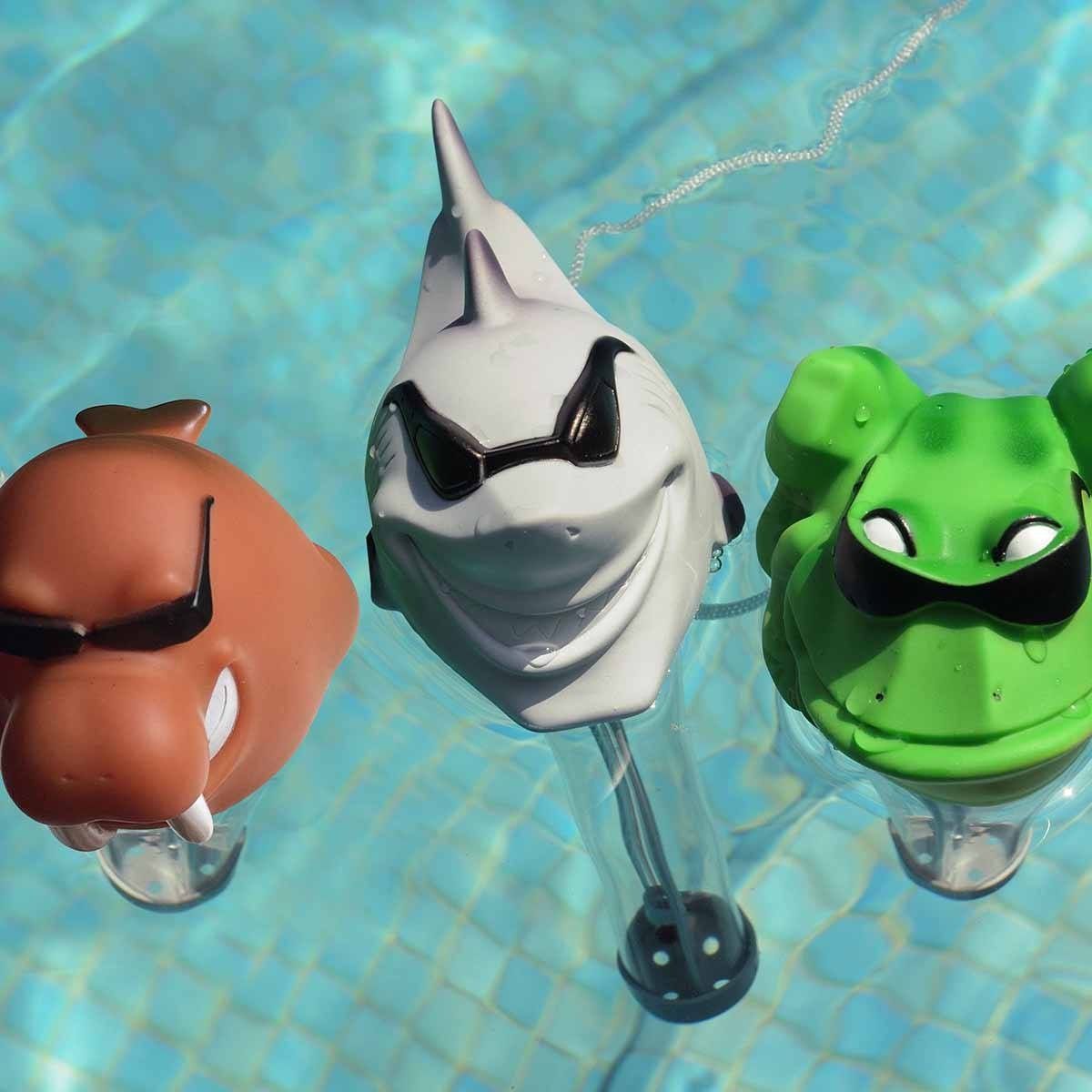 Pool Schwimmthermometer Frosch mit Sonnenbrille