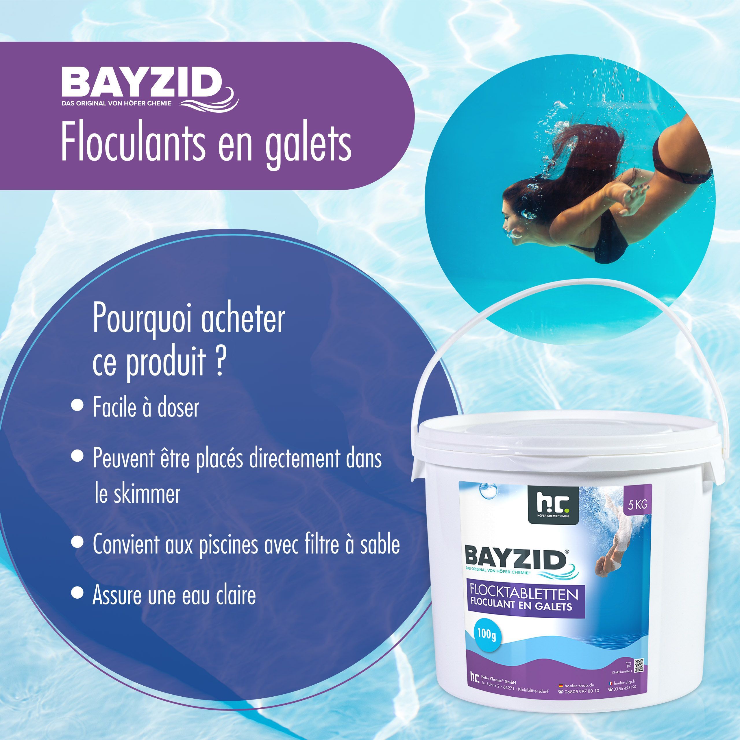 5 kg BAYZID® Flocktabletten für Pools
