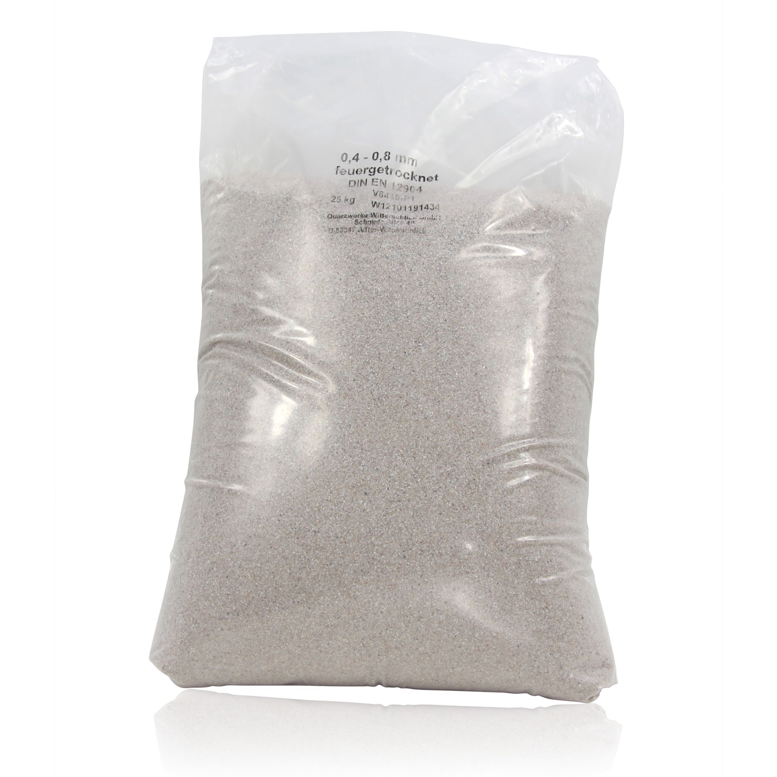 25 kg Premium Quarzsand Filtersand 0,4 - 0,8 mm