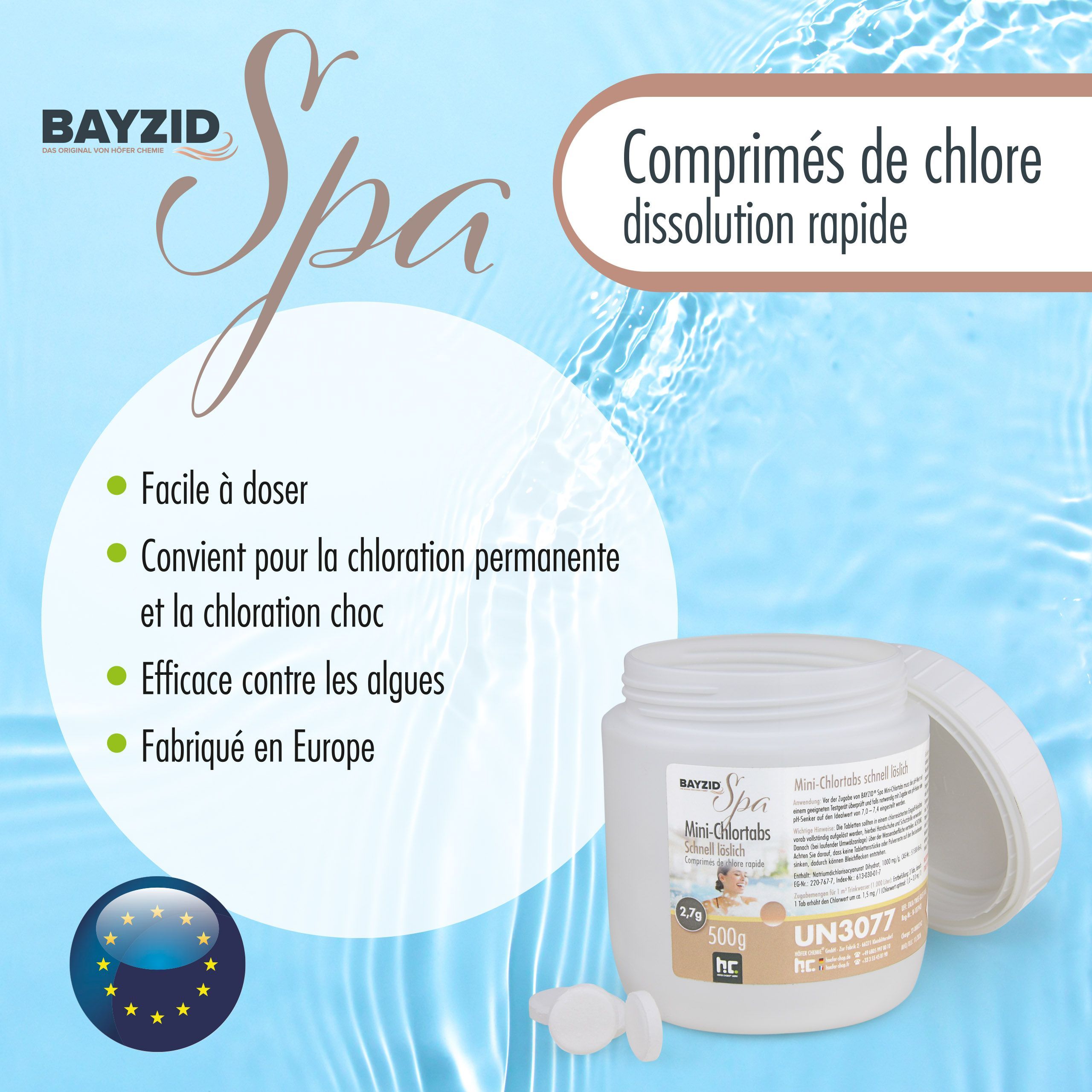 500 g BAYZID® SPA Mini - Chlortabs 2,7 g schnell löslich