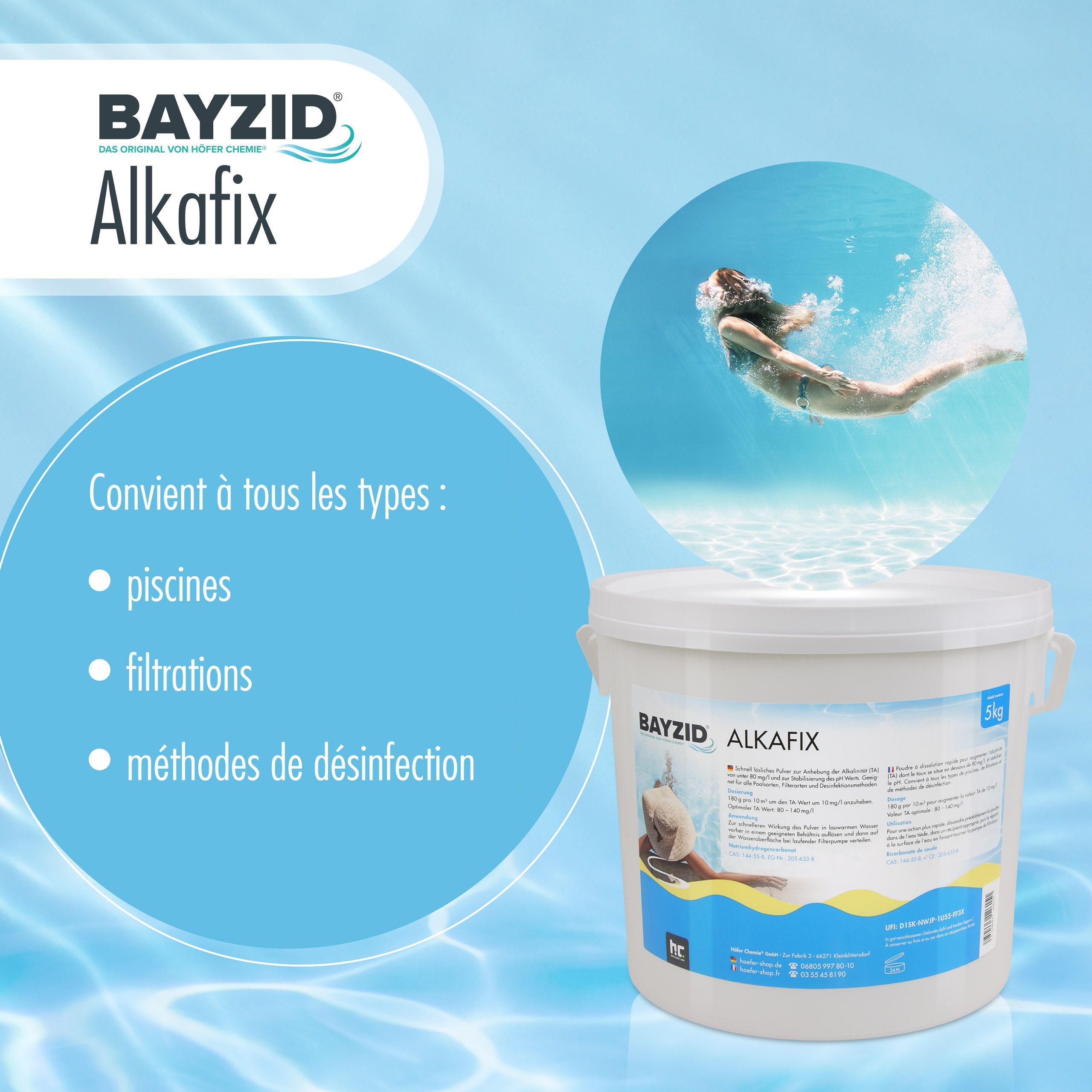 1 kg BAYZID®  Alkafix zur Anhebung der Alkalinität (TA)
