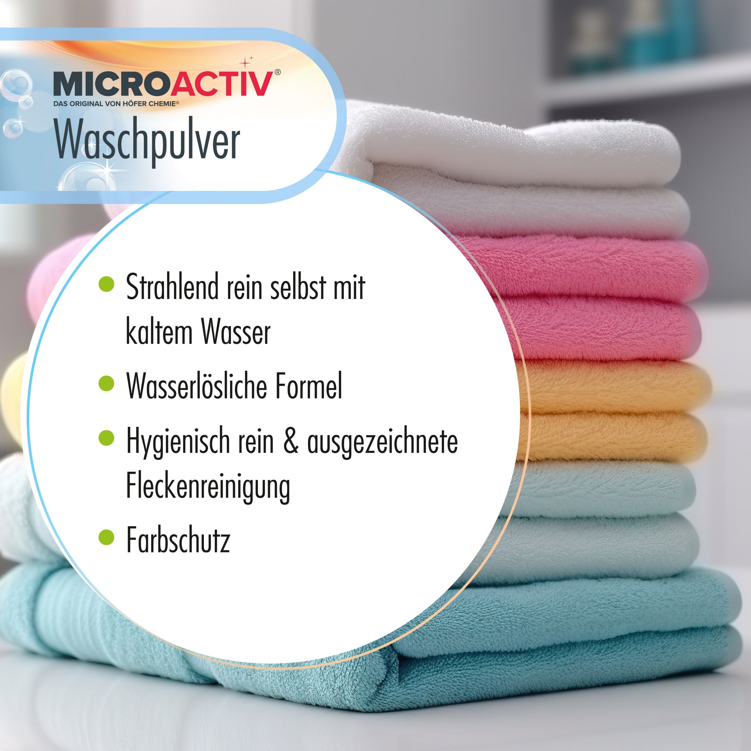 10 kg Microactiv® Waschpulver Vollwaschmittel
