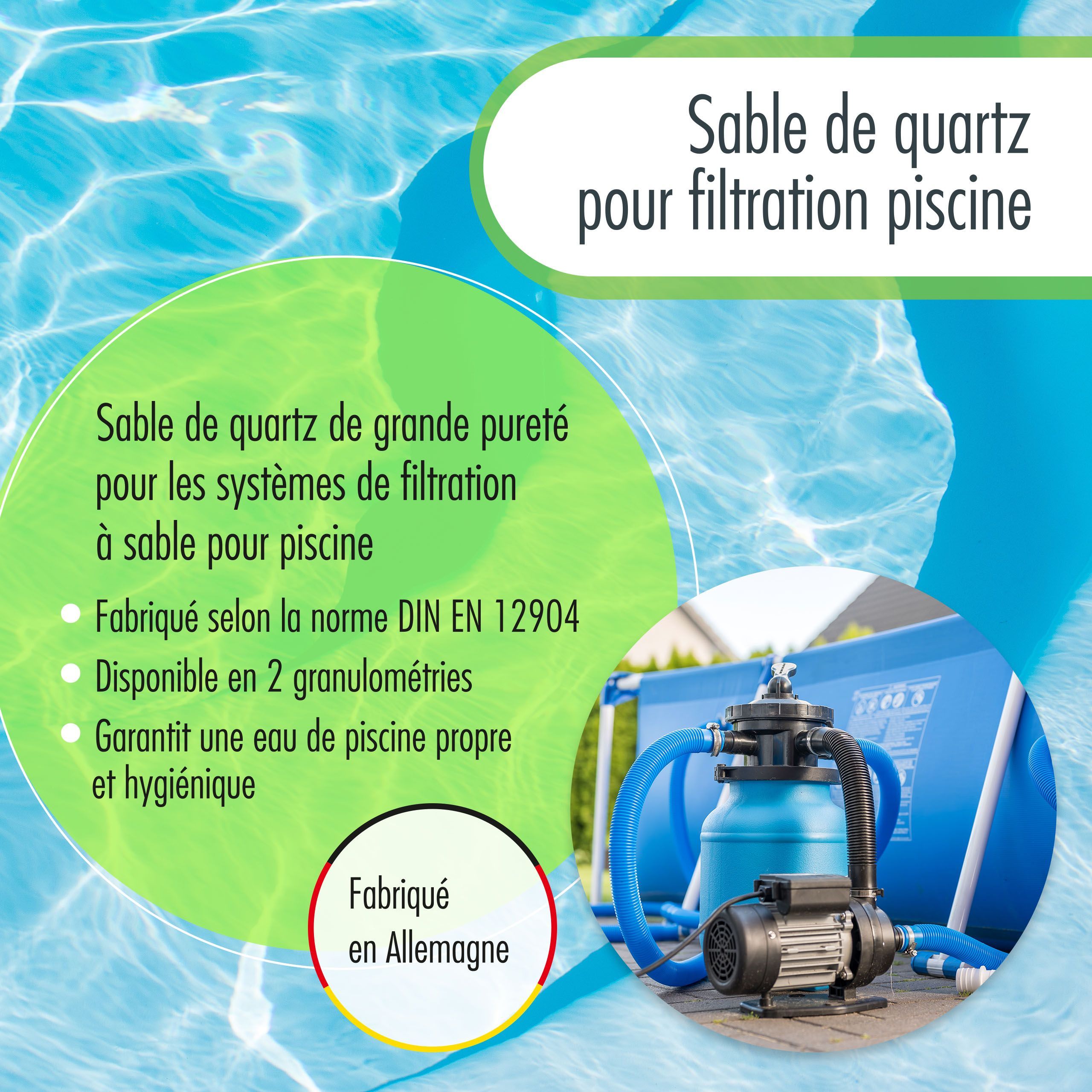 25 kg Premium Quarzsand Filtersand 0,71 - 1,25 mm