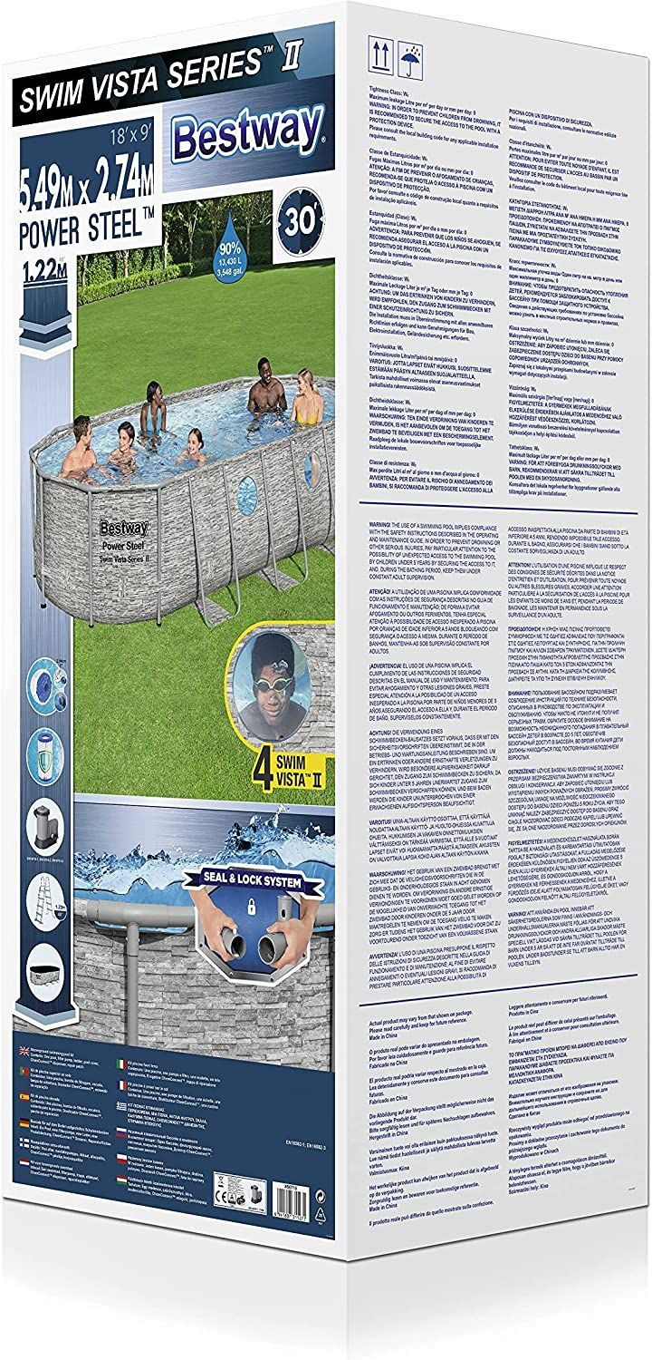 Power Steel™ Swim Vista Series™ Frame Pool Set 549 x 274 x 122 cm