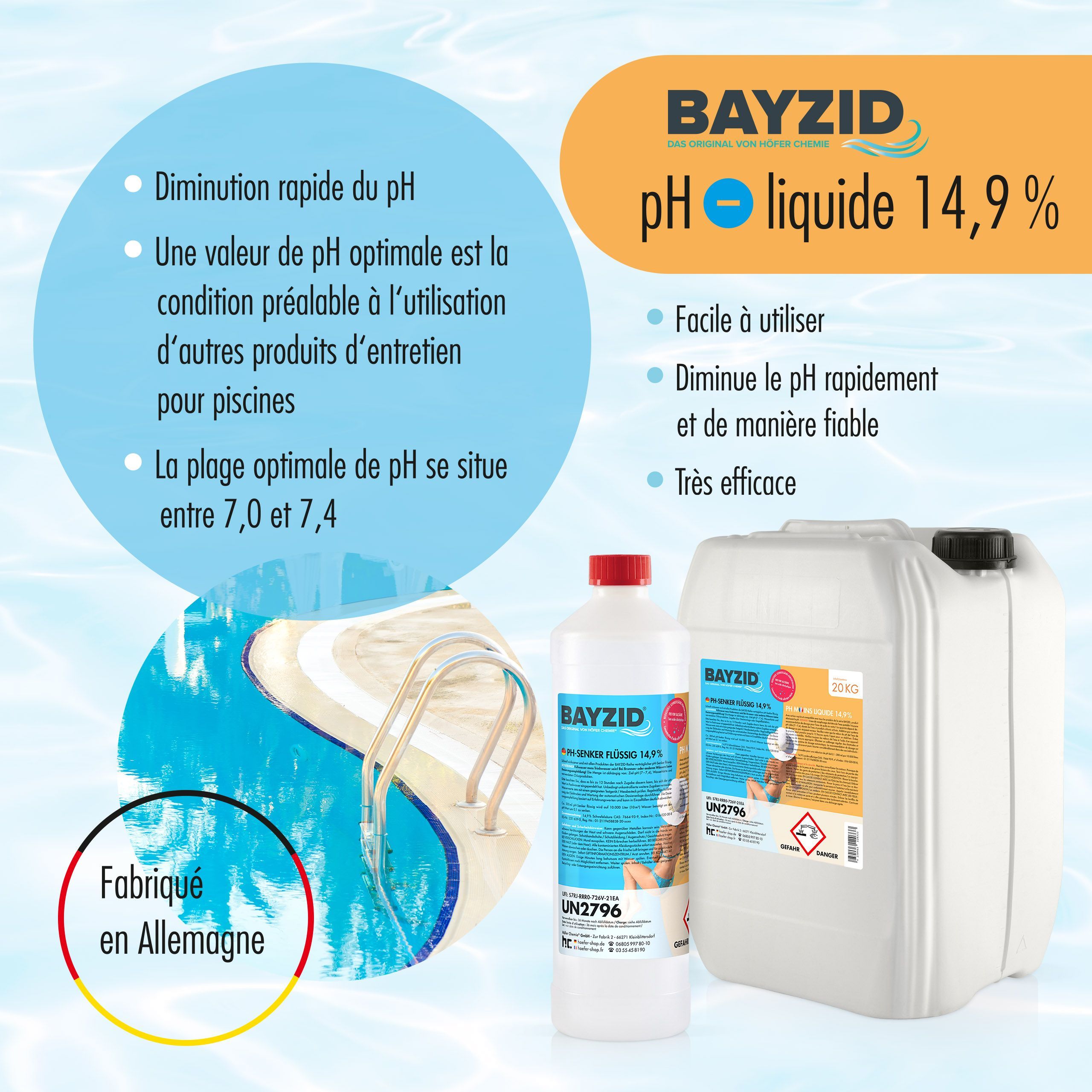 1 kg BAYZID® pH Minus flüssig 14,9%