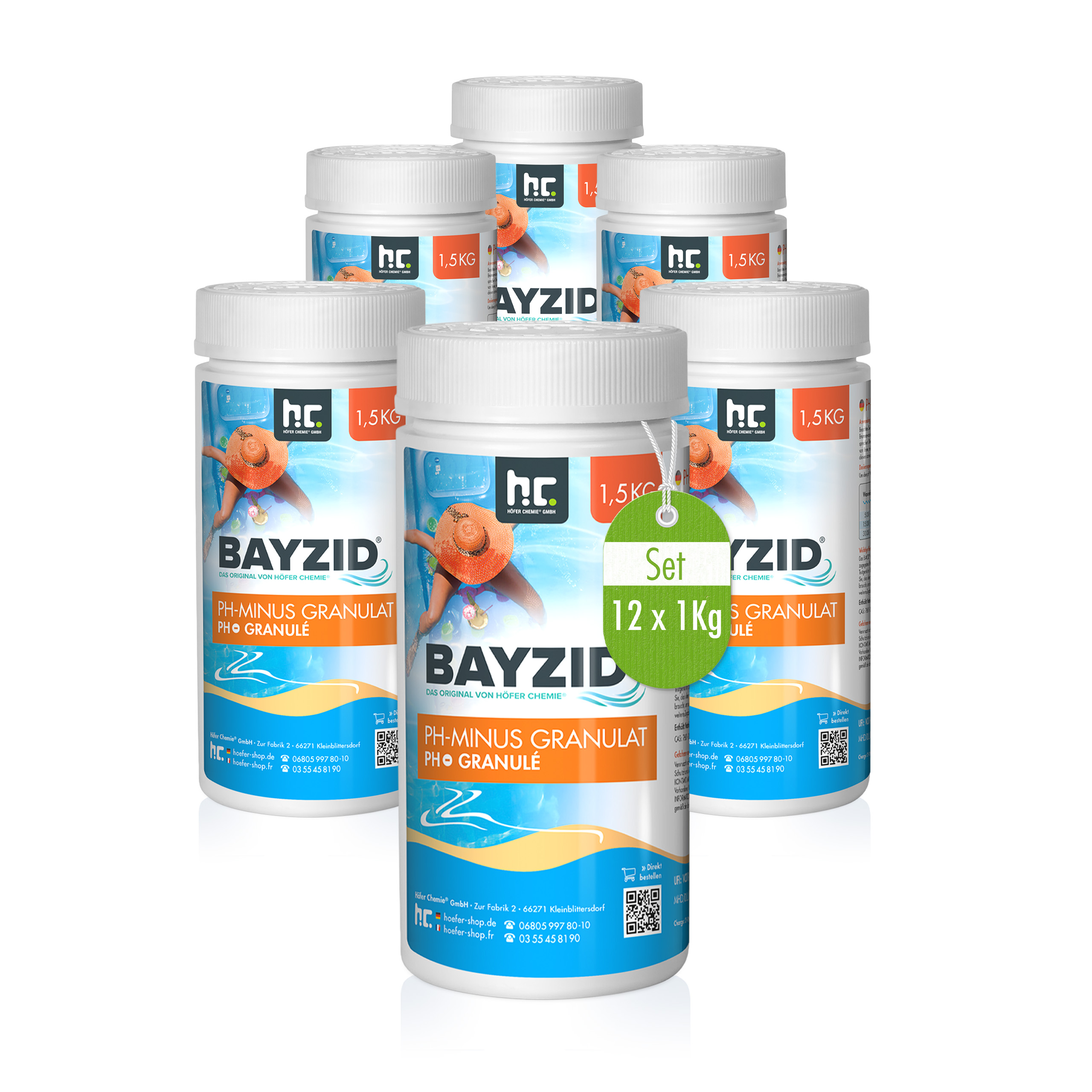 1,5 kg BAYZID® pH Minus Granulat für den Pool