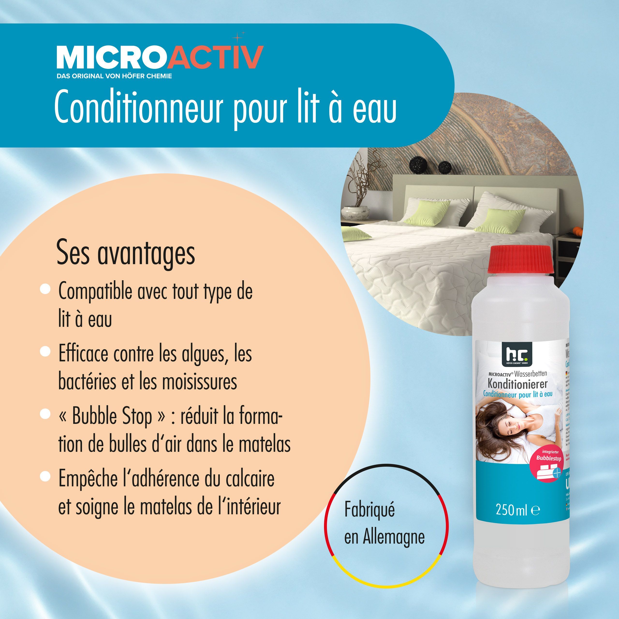 250 ml Microactiv® Konditionierer für Wasserbetten