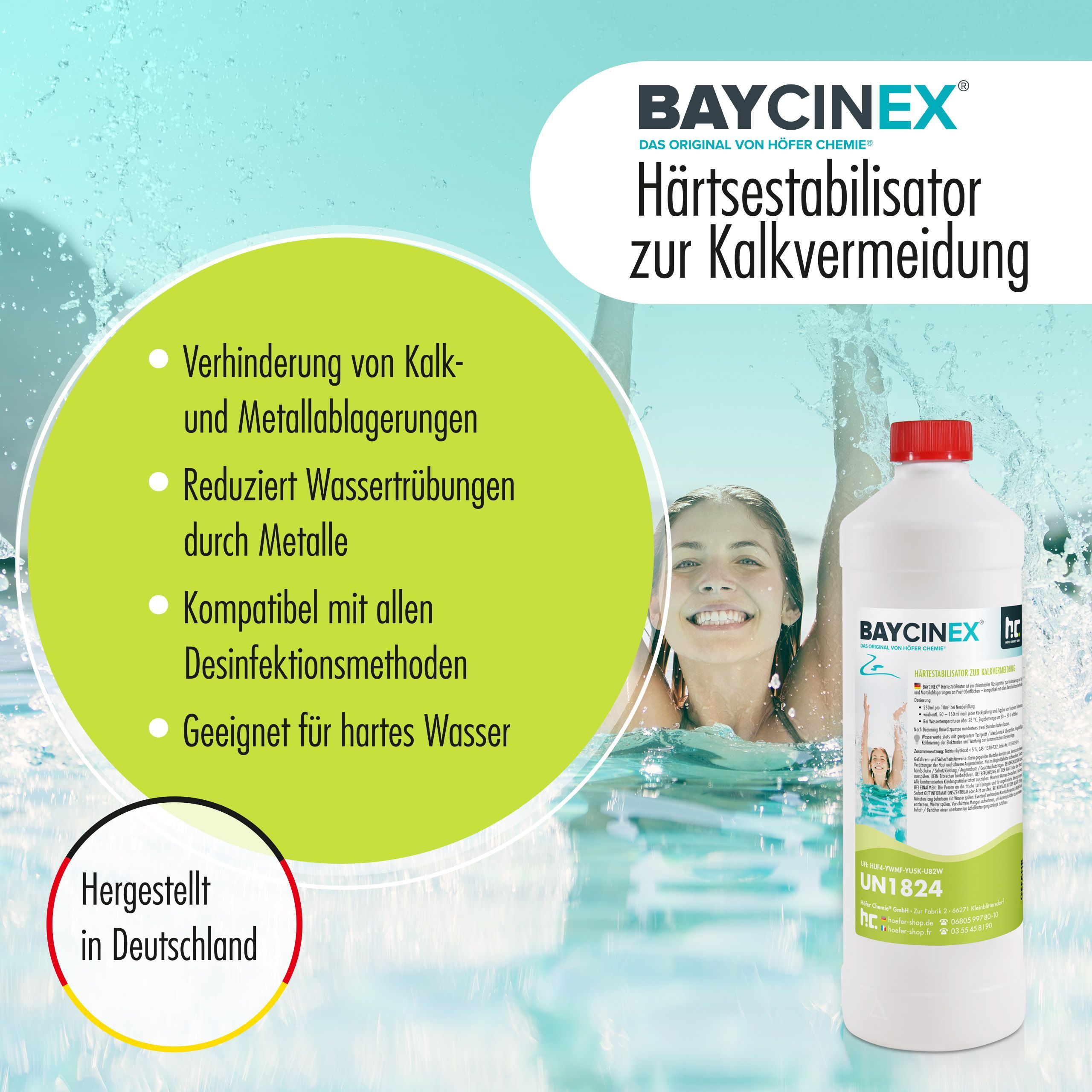 1 L BAYCINEX® Härtestabilisator zur Kalkvermeidung