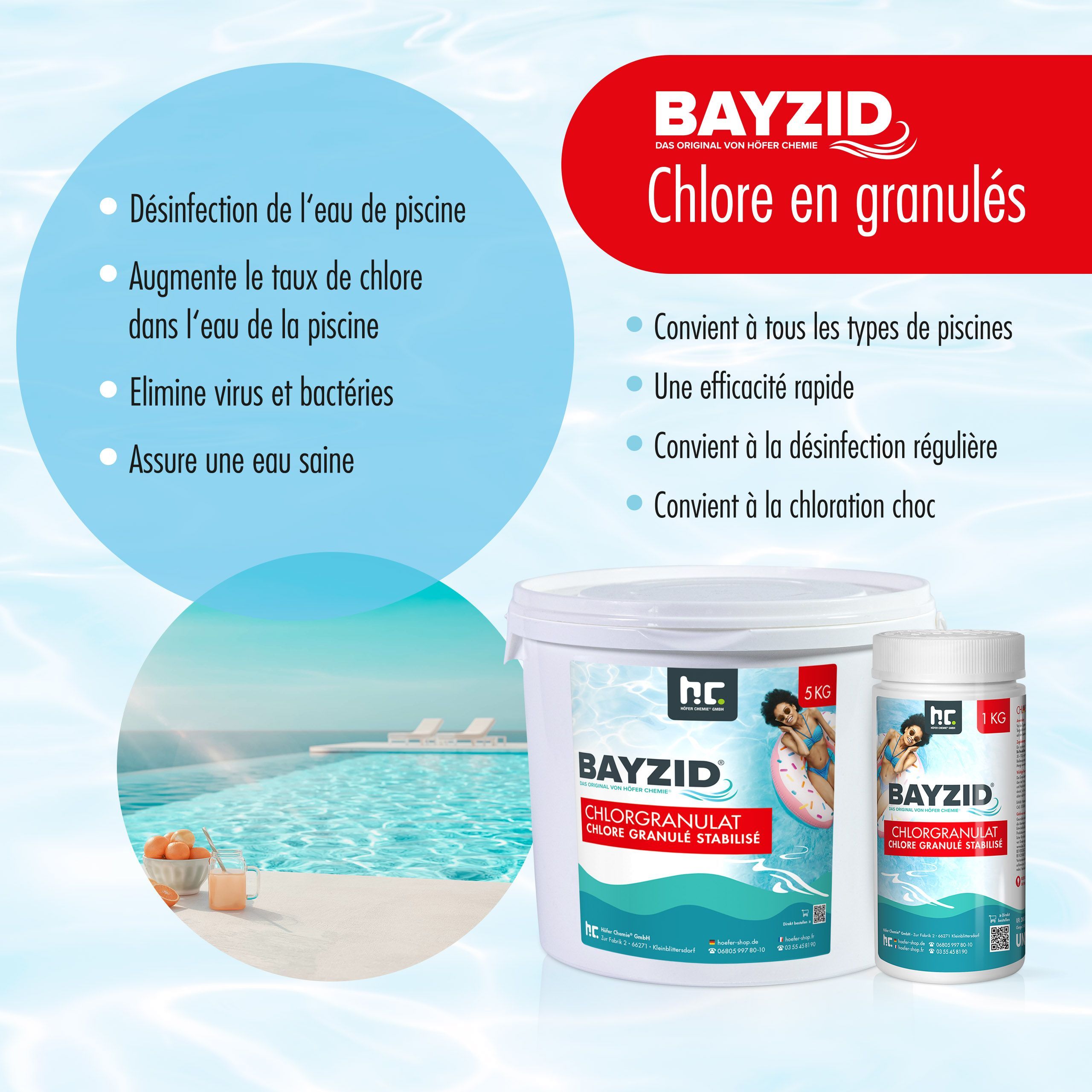 5 kg BAYZID® Chlorgranulat für Pools