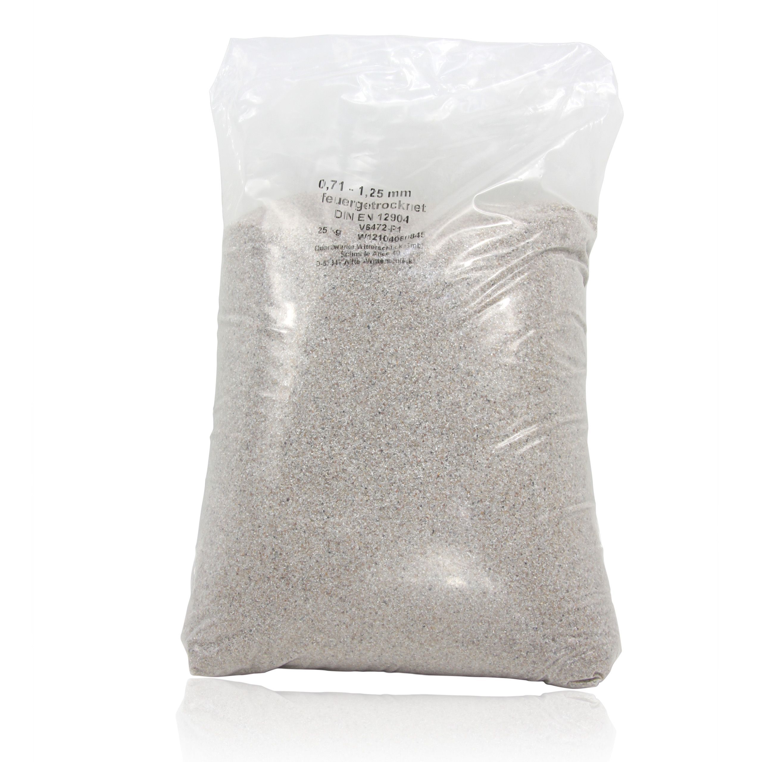 25 kg Premium Quarzsand Filtersand 0,71 - 1,25 mm