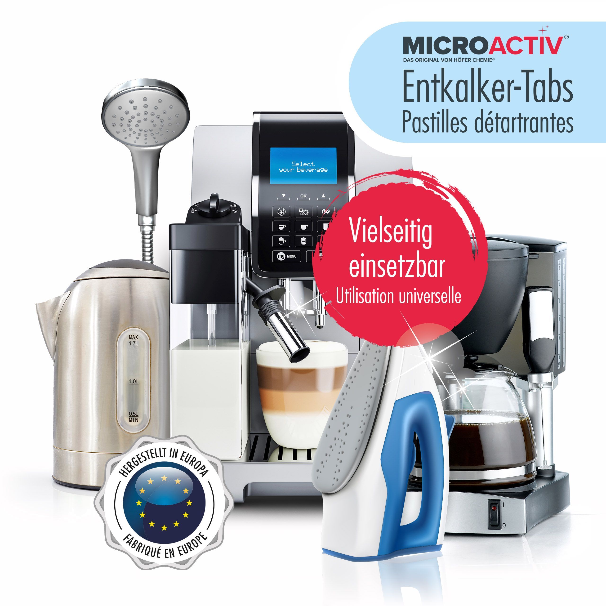 300 g Microactiv® Entkalker Tabs für Kaffeemaschinen & Haushaltsgeräte