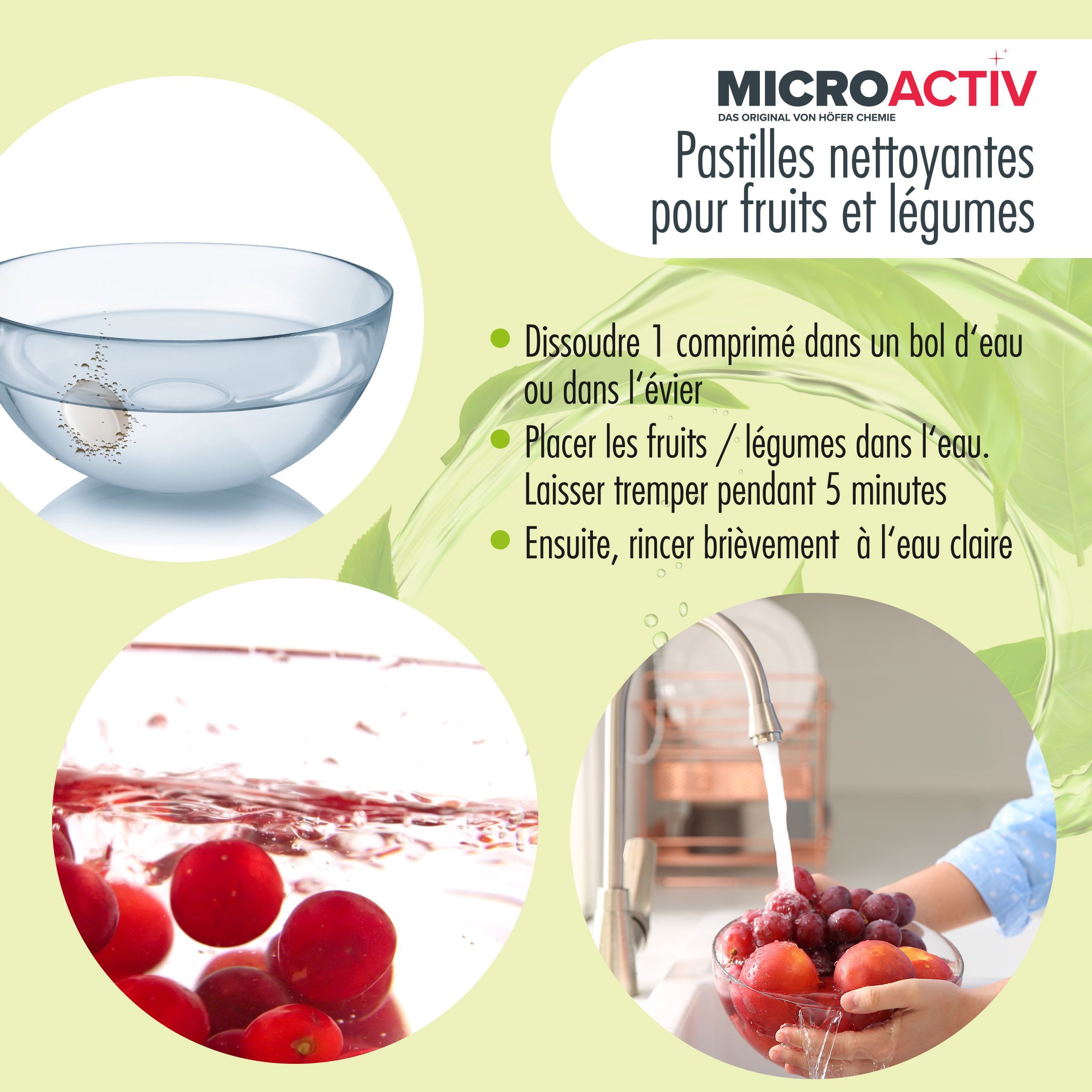 160 g Microactiv® Obst & Gemüse Reiniger Tabs