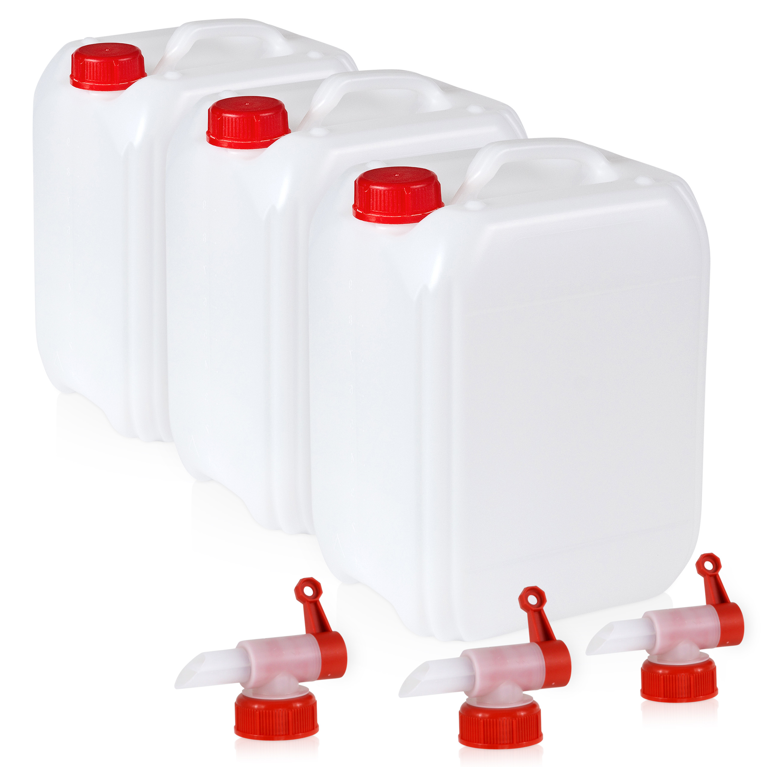 3 x 10 L Kunststoff Kanister Set für Camping & Freizeit