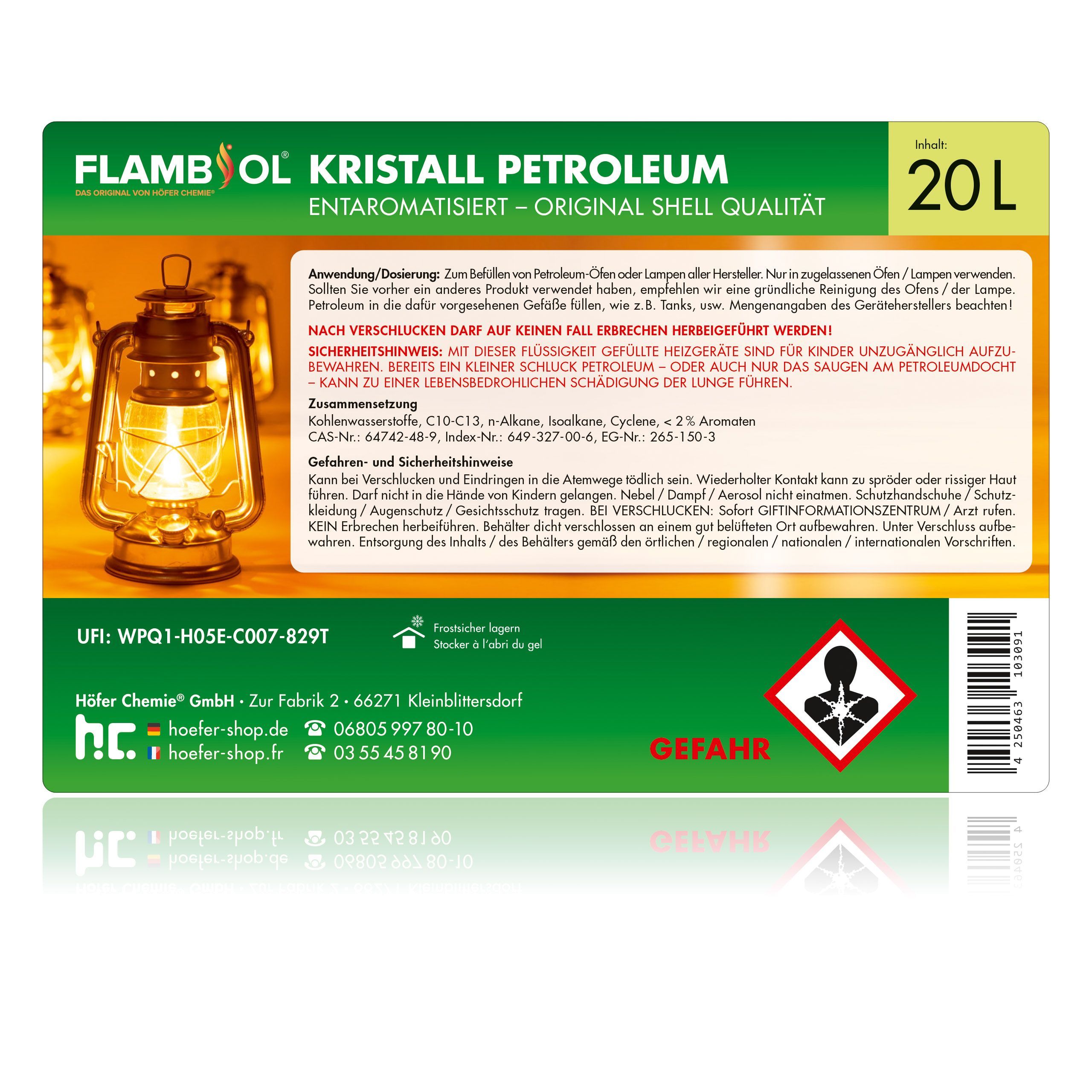 20 L FLAMBIOL® Petroleum Heizöl