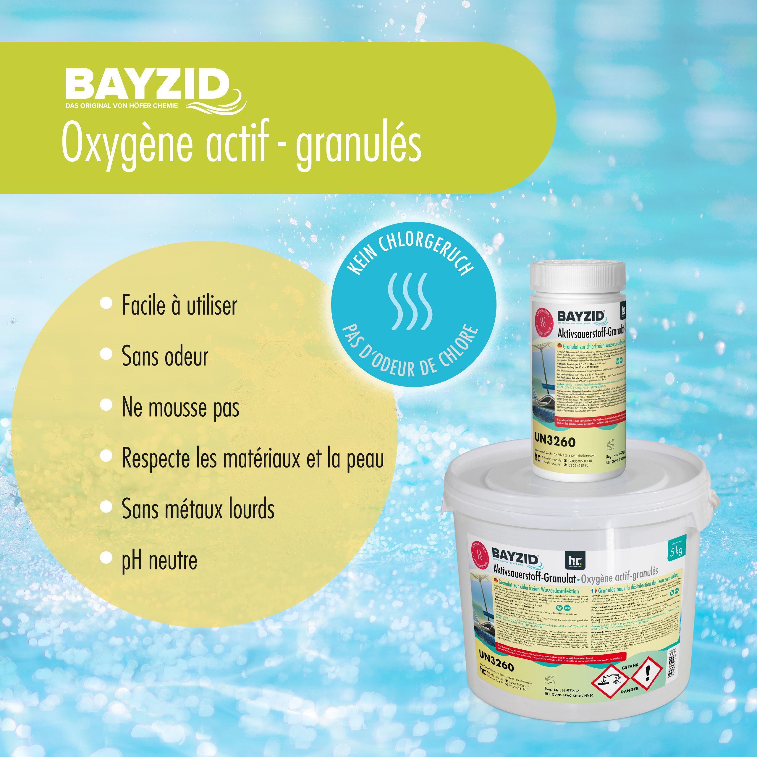 1 kg BAYZID® Aktivsauerstoff Granulat für Pools
